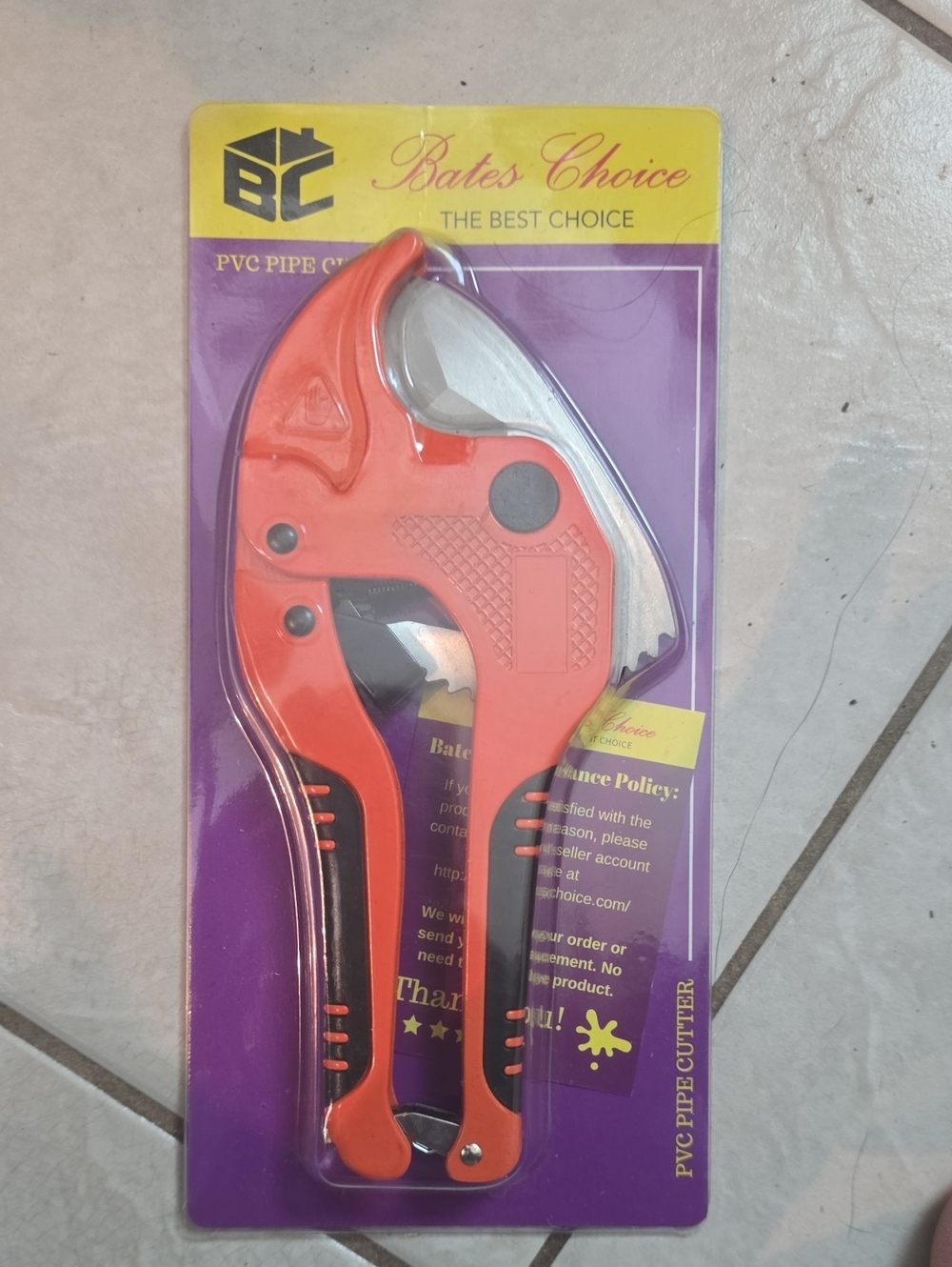 Red PVC Pipe Cutter - Precision Cutting Tool